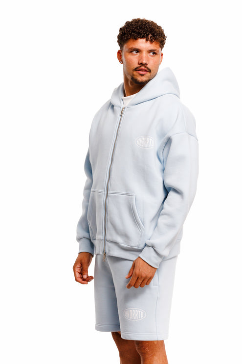 UNDERRATED Stamp Zip Hoodie - Powder Blue