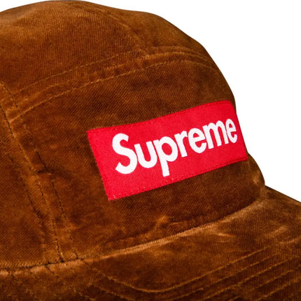 Supreme Velvet Camp Cap - Brown