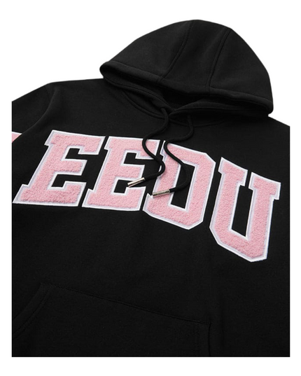 GEEDUP Team Logo Hoodie - Black/Dusty Pink