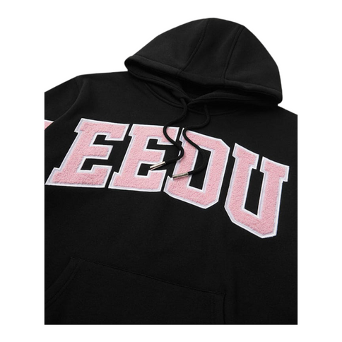 GEEDUP Team Logo Hoodie - Black/Dusty Pink