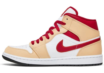 Air Jordan 1 Mid 'Light Curry Cardinal'