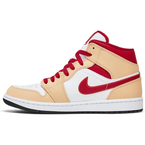 Air Jordan 1 Mid 'Light Curry Cardinal'