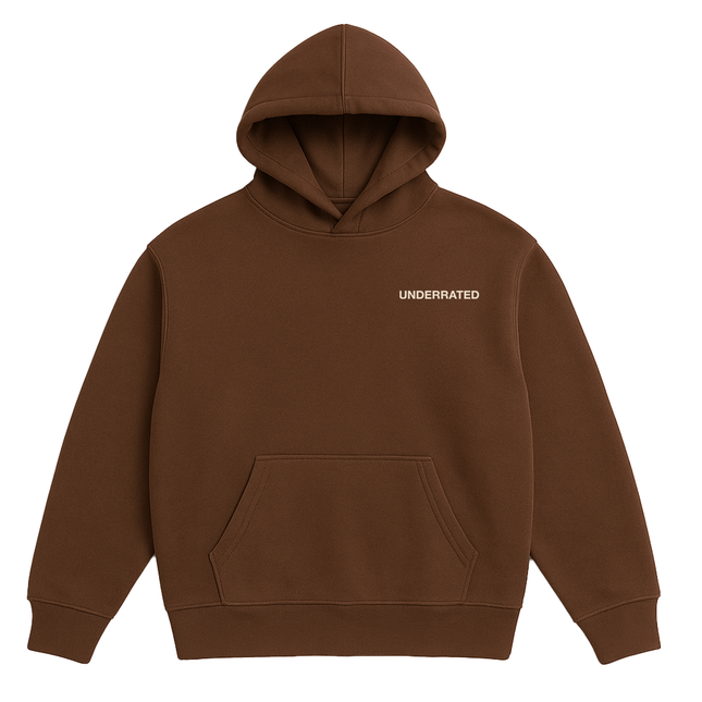 UNDERRATED Classic Logo Hoodie - Brown