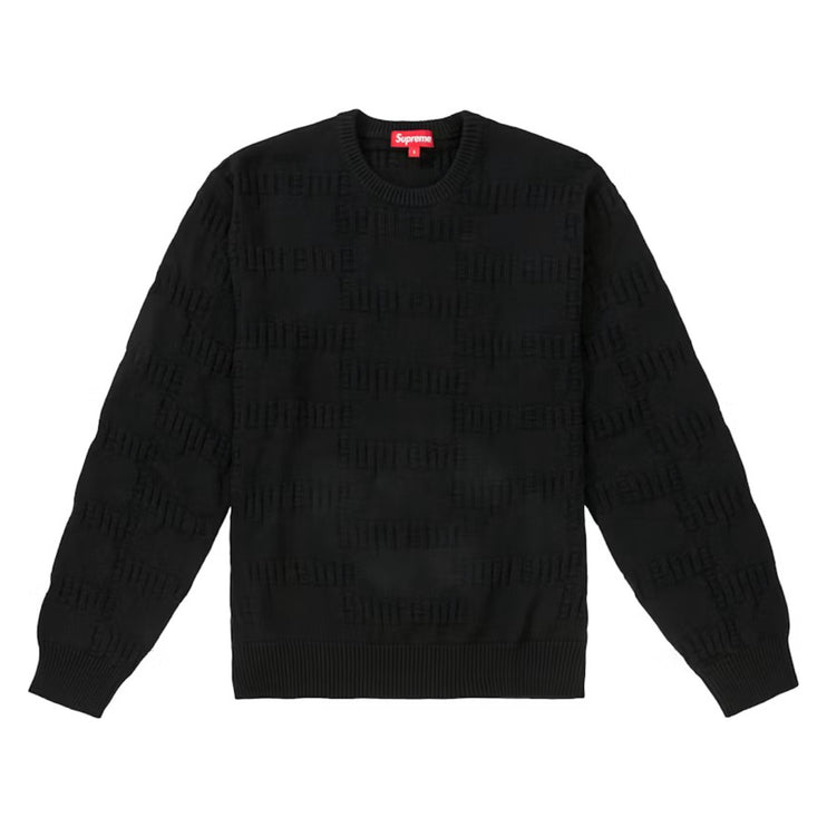 Supreme Raised Logo Knit Sweater - Black (FW19)