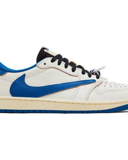 Fragment Design x Travis Scott x Air Jordan 1 Low OG SP 'Sail Military Blue'