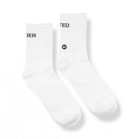 UNDERRATED Crew Socks - White (3 Pack)