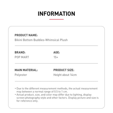 Pop Mart SpongeBob - Bikini Bottom Buddies - Whimsical Plush