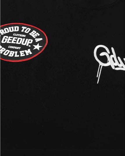 GEEDUP Proud To Be A Problem T-Shirt - Black/Red