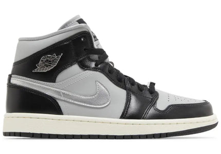 Air Jordan 1 Mid SE 'Black Metallic Silver' (Women's)