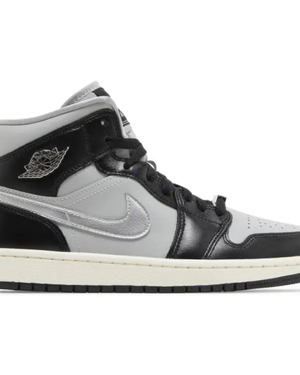 Air Jordan 1 Mid SE 'Black Metallic Silver' (Women's)