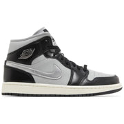 Air Jordan 1 Mid SE 'Black Metallic Silver' (Women's)