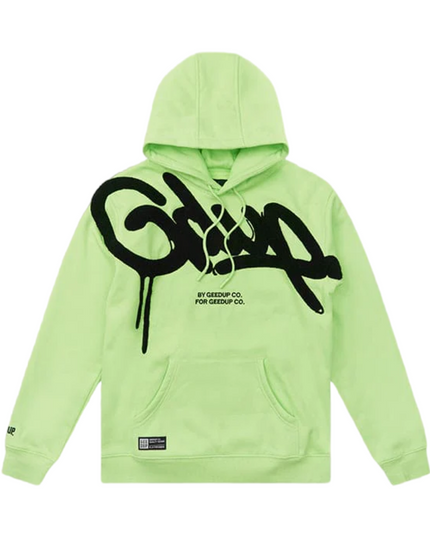GEEDUP Handstyle Hoodie - Pastel Green/Black