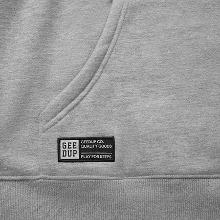 GEEDUP Team Logo Hoodie - Grey/Aqua Green