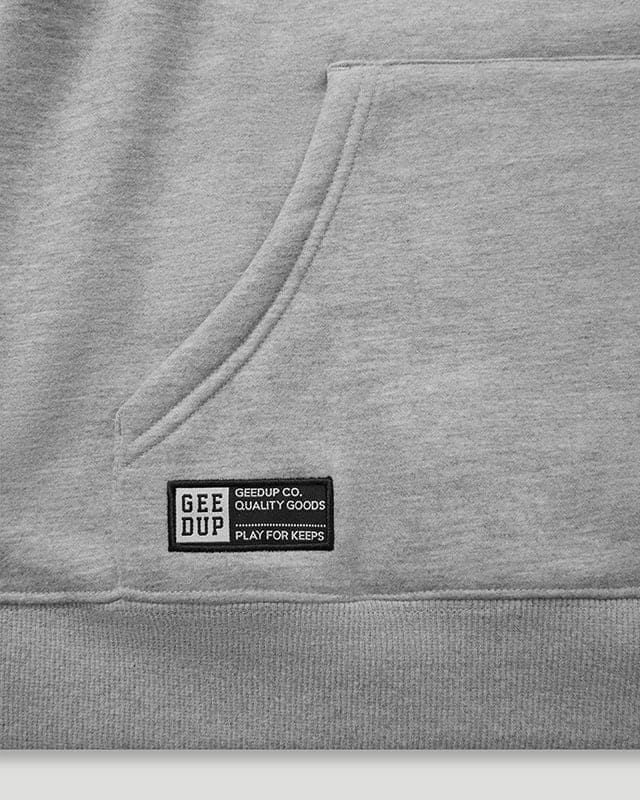 GEEDUP Team Logo Hoodie - Grey/Aqua Green