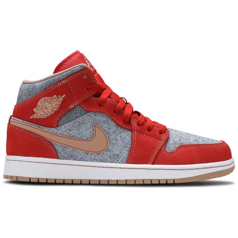 Air Jordan 1 Mid 'Denim Red'