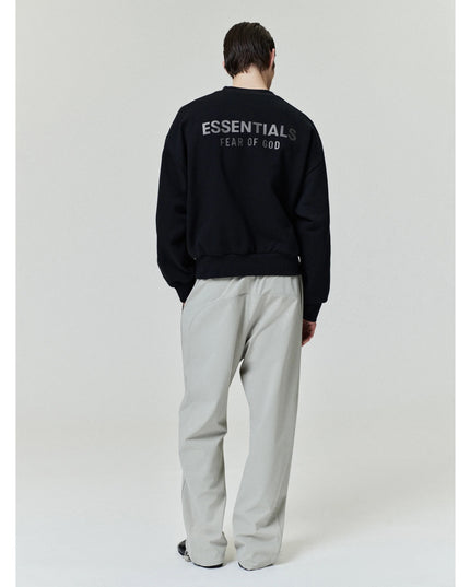 FEAR OF GOD ESSENTIALS Classic Fleece Crewneck - Jet Black (SS25)