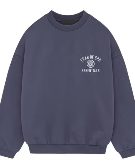 FEAR OF GOD ESSENTIALS Crest Crewneck - Marine (Holiday 2024)