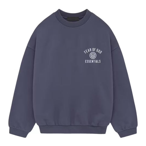 FEAR OF GOD ESSENTIALS Crest Crewneck - Marine (Holiday 2024)