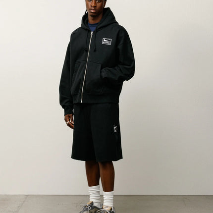 Stussy x Nike Stone Washed Fleece Zip Hoodie - Black (FW25)