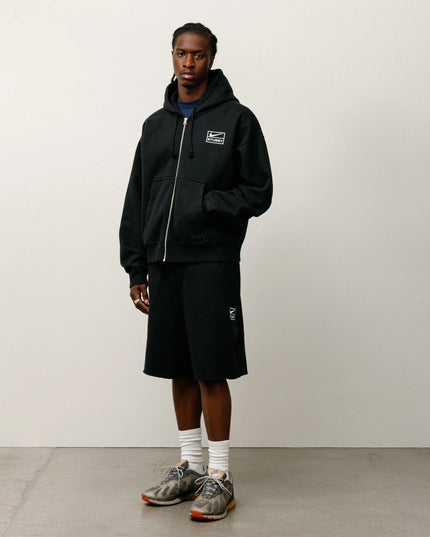 Stussy x Nike Stone Washed Fleece Zip Hoodie - Black (FW25)