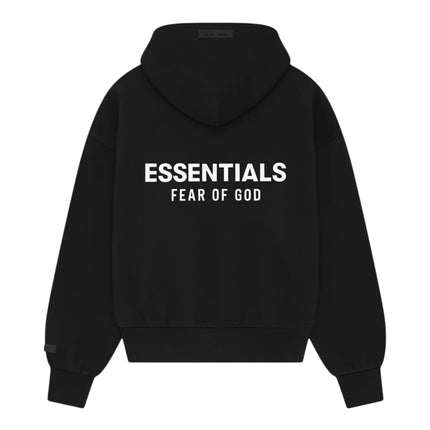 FEAR OF GOD ESSENTIALS Classic Full Zip-Up Hoodie - Jet Black