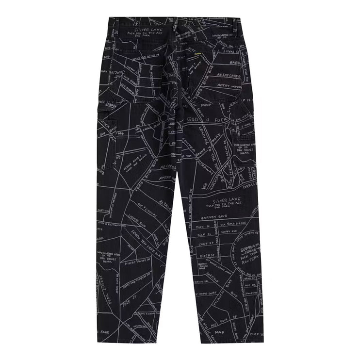 Supreme Gonz Map Denim Painter Pant - Washed Black (SS19)
