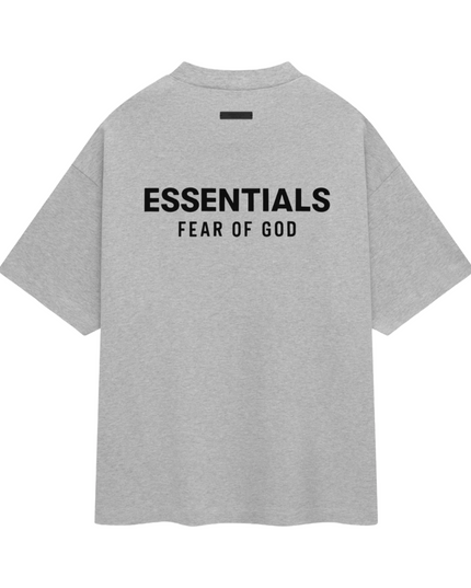 FEAR OF GOD ESSENTIALS Jersey Crewneck T-Shirt - Light Heather Grey (Holiday 2024)