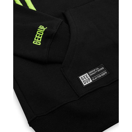 GEEDUP Handstyle Hoodie - Black/Hyper Yellow