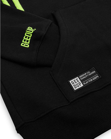 GEEDUP Handstyle Hoodie - Black/Hyper Yellow
