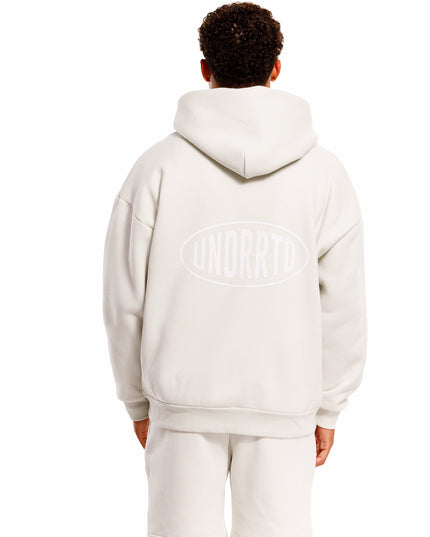 UNDERRATED Stamp Zip Hoodie - Light Bone
