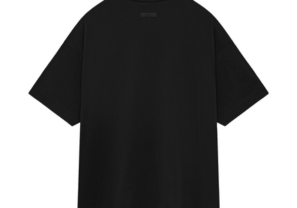 joli tee shirt bleu ciel ESSENTIALS Jersey Crewneck T-Shirt - Black (FW24)