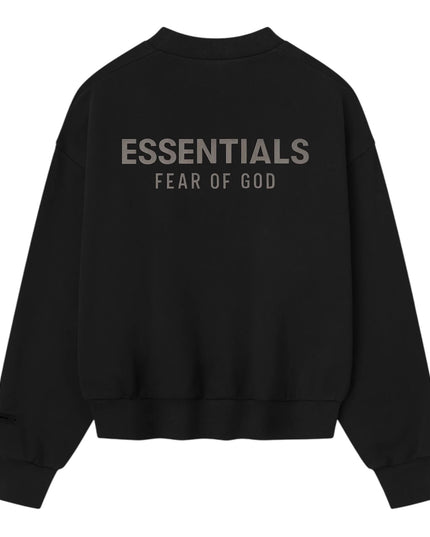 FEAR OF GOD ESSENTIALS Classic Fleece Crewneck - Jet Black (SS25)