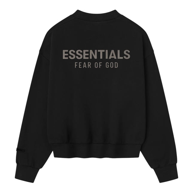 FEAR OF GOD ESSENTIALS Classic Fleece Crewneck - Jet Black (SS25)