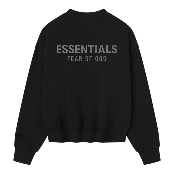 FEAR OF GOD ESSENTIALS Classic Fleece Crewneck - Jet Black (SS25)