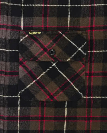 Supreme Quilted Plaid Shirt - Grey/Pink (FW24)