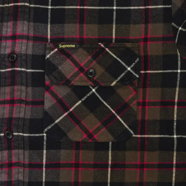 Supreme Quilted Plaid Shirt - Grey/Pink (FW24)