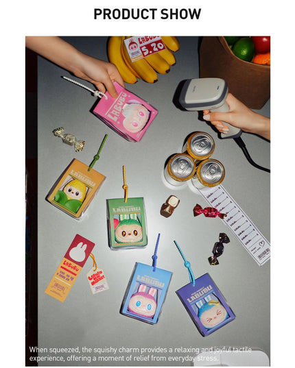 Pop Mart Labubu The Monsters Wacky Mart Series Squishy Charm Blind Box