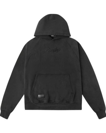 GEEDUP OS Script Hoodie - Vintage Washed Black