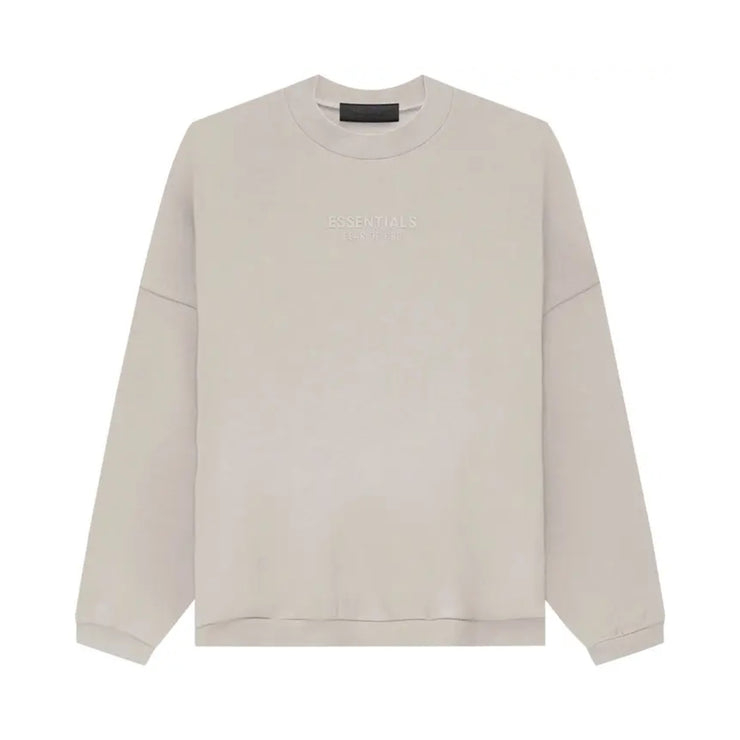 ESSENTIALS FIT - RELAXED BODY, SLEEVES, ELONGATED Crewneck - Silver Cloud (FW23)