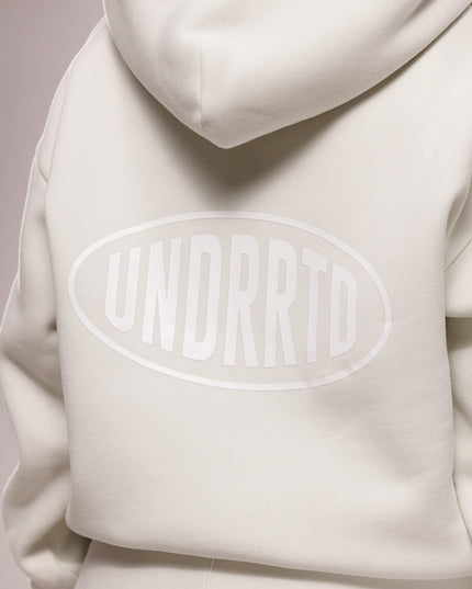 UNDERRATED Stamp Zip Hoodie - Light Bone
