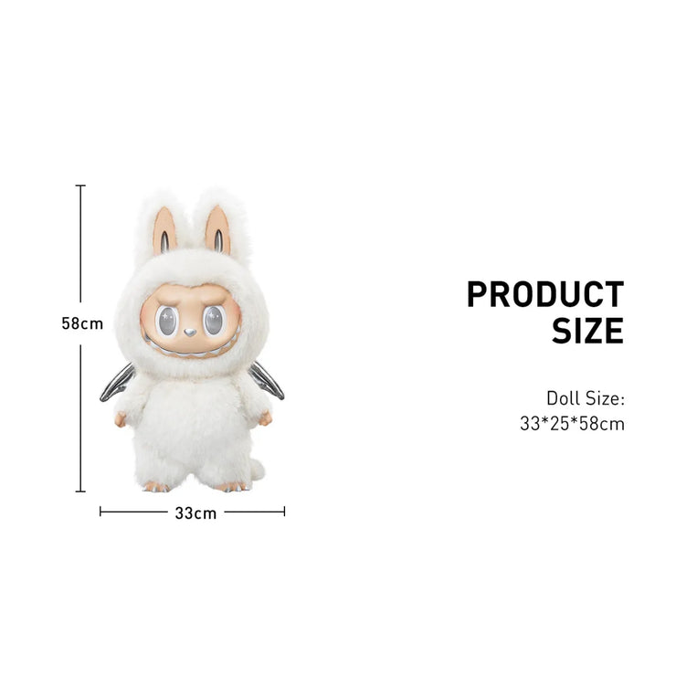 Pop Mart The Monsters Labubu Zimomo Angel in Clouds Figure (w/ Tote Bag)