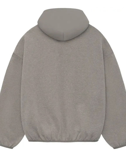 FEAR OF GOD ESSENTIALS Nylon Fleece Hoodie - Heather Grey/Dust (SS24)