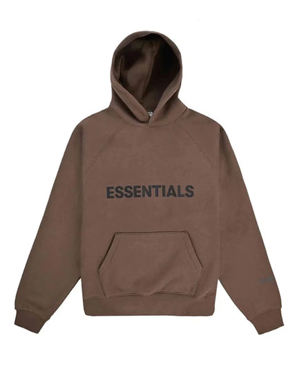 FEAR OF GOD ESSENTIALS 3D Silicon Hoodie - Brown