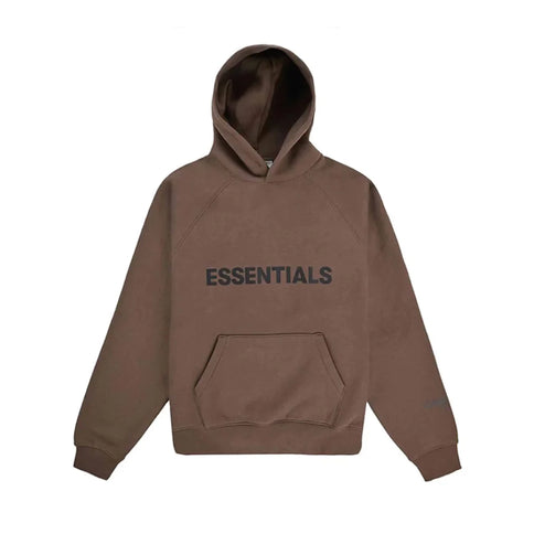 FEAR OF GOD ESSENTIALS 3D Silicon Hoodie - Brown