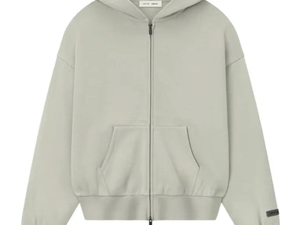 FEAR OF GOD ESSENTIALS Classic Fleece Zip-Up Hoodie - Abbey Stone (SS25)