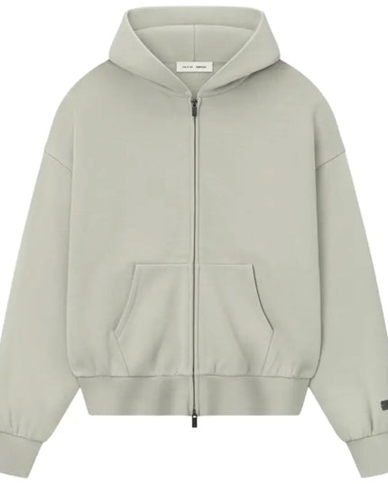 FEAR OF GOD ESSENTIALS Classic Fleece Zip-Up Hoodie - Abbey Stone (SS25)