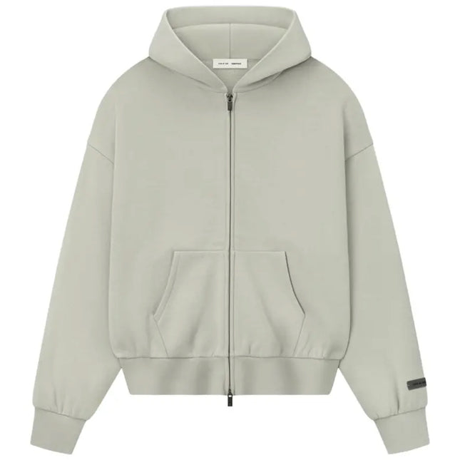 FEAR OF GOD ESSENTIALS Classic Fleece Zip-Up Hoodie - Abbey Stone (SS25)