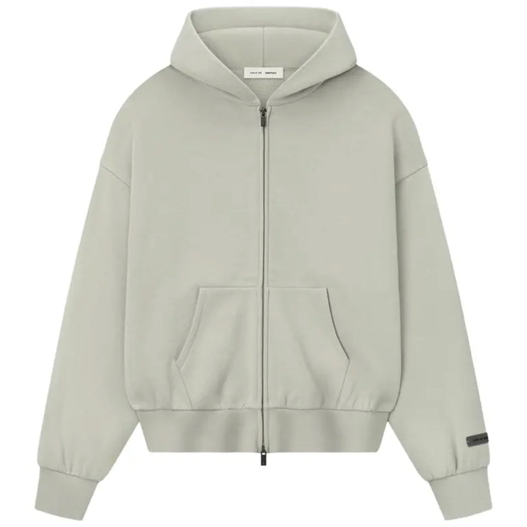 FEAR OF GOD ESSENTIALS Classic Fleece Zip-Up Hoodie - Abbey Stone (SS25)