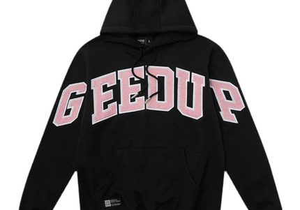 GEEDUP Team Logo Hoodie - Black/Dusty Pink