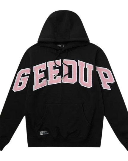 GEEDUP Team Logo Hoodie - Black/Dusty Pink